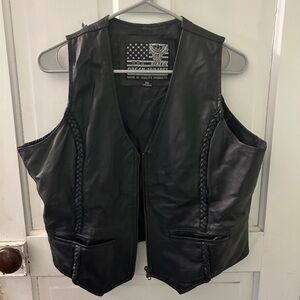 Black Leather Vest